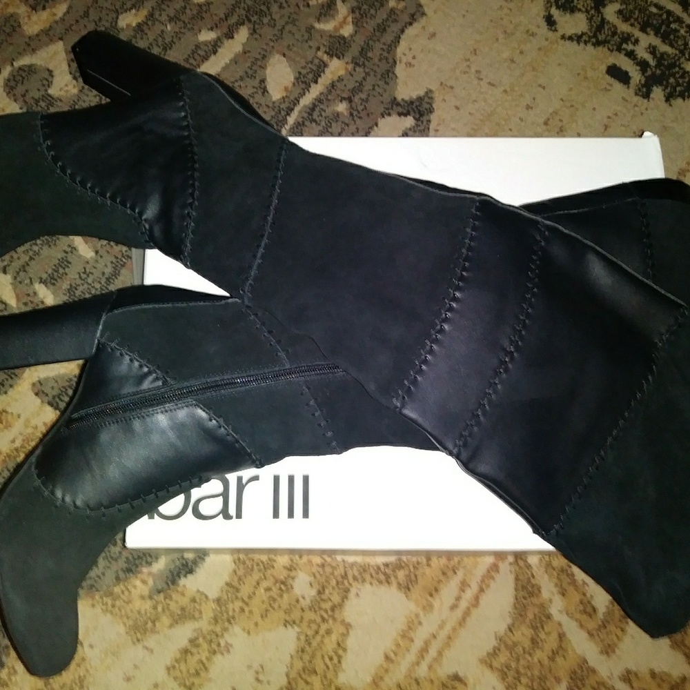 Bar lll Black Thigh High Boots sz 8 New